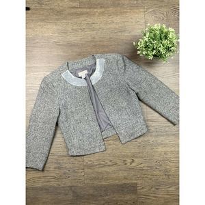 Ann Taylor Loft Metallic  Sequin Cropped Blazer